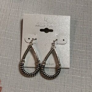 LG Silver and Black Earrings for Sensitive Ears